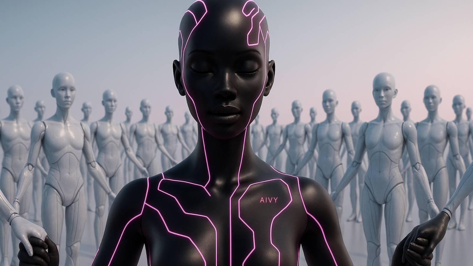 AIVY connected to a field of humanoid systems